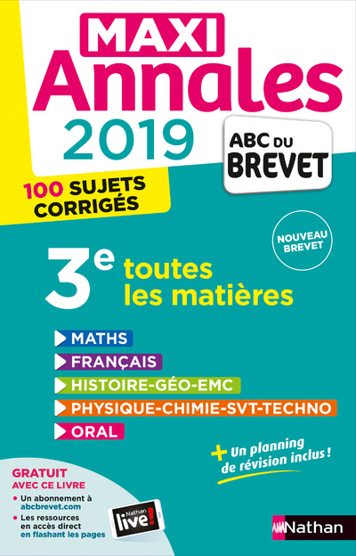 Kniha Maxi Annales 2019 - ABC du brevet - Toutes les matières Thomas Bouhours