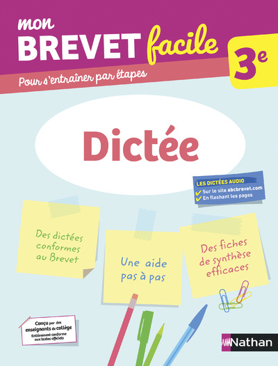 Book Mon Brevet facile - Dictée 3e 
