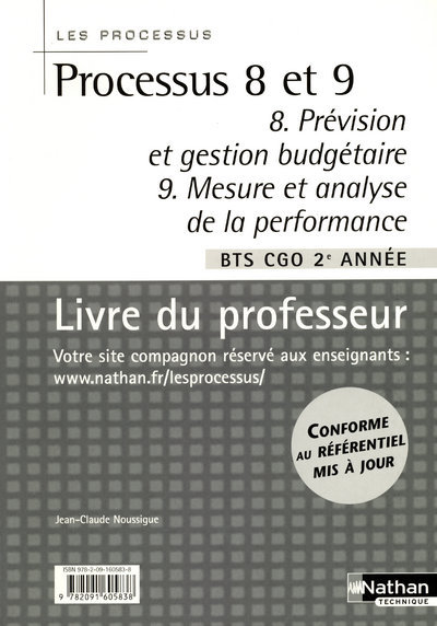 Könyv Processus 8 et 9 - Les Processus Livre du professeur Jean-Claude Noussigue