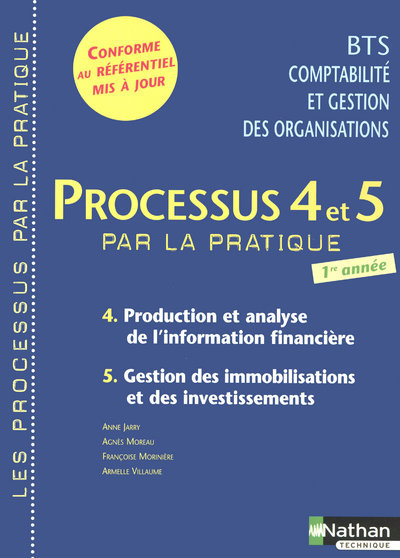 Knjiga PROCESSUS 4/5 BTS 1 CGO - 4) PRODUCTION ET ANALYSE DE L'INFORMATION FINANCIERE 5) GESTION DES IMMOBI Anne Jarry