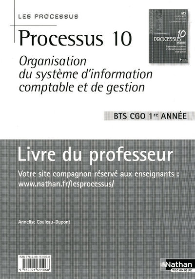 Książka Processus 10 - BTS 2e année - Livre du professeur Les Processus Annelise Couleau-Dupont