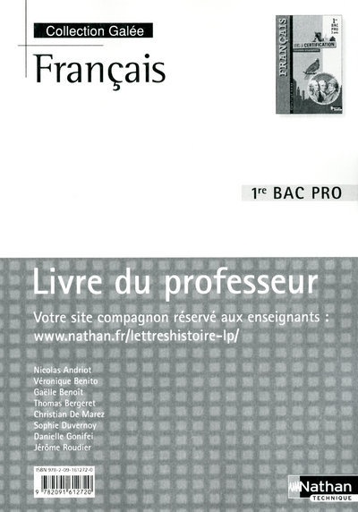 Kniha Français - Vers la certification Livre du professeur Galée Livre du professeur Nicolas Andriot