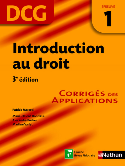 Книга Introduction au Droit DCG - Epreuve 1 - Corrigés des applications DCG Marie-Hélène Bonifassi