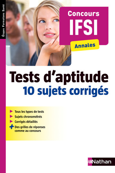 Libro Tests d'aptitude IFSI - 10 sujets corrigés Etapes Formations Santé Rachel Langlois