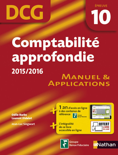Knjiga comptabilité approfondie 2015/2016 Epreuve 10 DCG - Manuel et applications 2015 Odile Barbe-Dandon