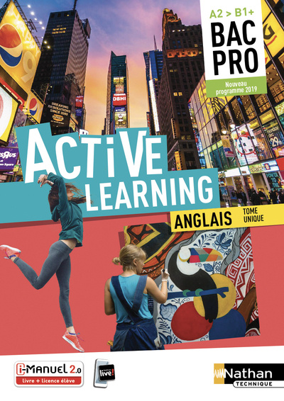 Carte Active Learning Anglais Bac Pro A2&gt;B1+ Tome unique - Livre + Licence élève 2019 Marie-Line Périllat-Mercerot