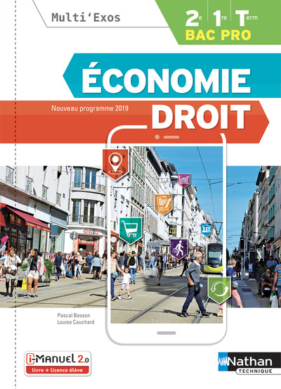 Carte Economie Droit BAC PRO 2E/1re/Term (Multi'Exos) Livre + licence élève - 2019 Pascal Besson
