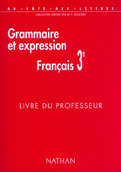 Kniha FRANCAIS 3E GRAMMAIRE PROF Cécile de Cazanove