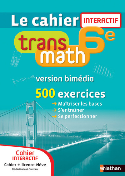 Book Cahier Transmath Interactif 6e Bimedia (papier + numérique) Joël Malaval