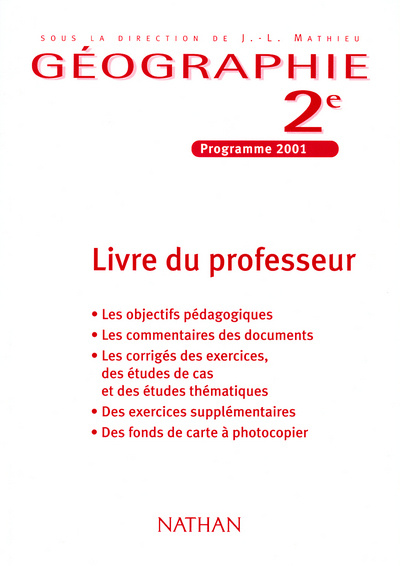 Knjiga GEOGRAPHIE 2E PROFESSEUR 2001 Pierre Bloc-Duraffour