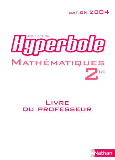Book HYPERBOLE MATHS 2DE PROF 2004 Joël Malaval