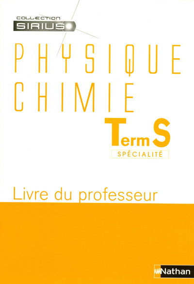 Boek PHYS CHIMIE TERM S SPEC PROF Jean-Bernard Baudin
