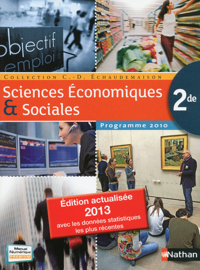Carte SCIENCES ECONOMIQUES ET SOCIALES 2DE FORMAT COMPACT 2013 Claude-Danièle Échaudemaison