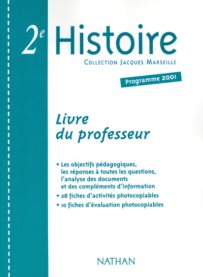 Kniha MARSEILLE-HISTOIRE 2E LIVRE DU PROFESSEUR 2001 Marie-Monique Beautier