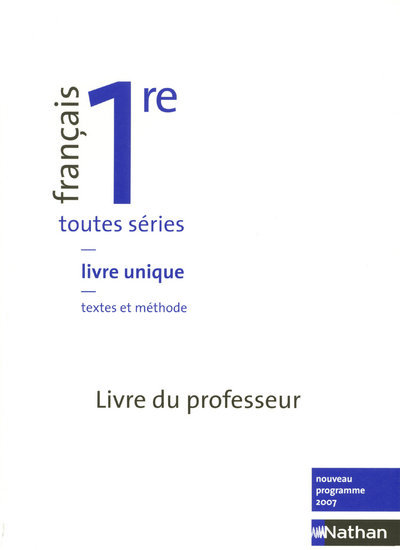 Kniha Français - Livre unique 1re toutes séries professeur Pierre Auregan