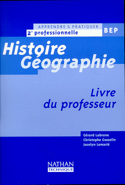 Kniha HIST GEOG 2E PRO (DETACH) PROF 99 Claude Bouthier