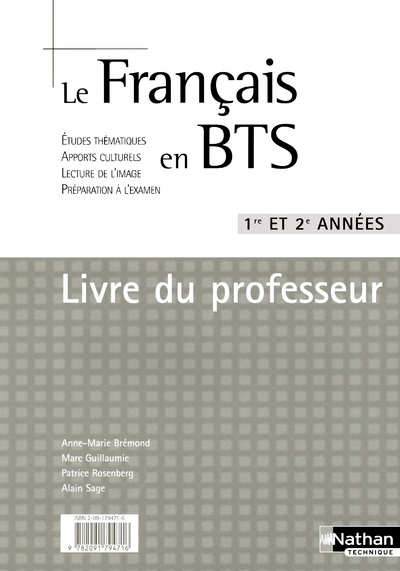 Kniha LE FRANCAIS EN BTS PROF 2004 1ERE ET 2EME ANNEES Anne-Marie Bremond