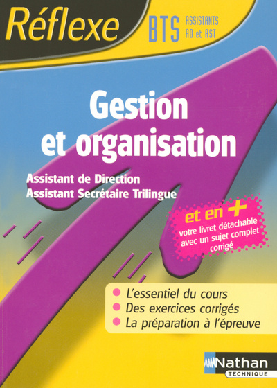 Książka REFLEXE BTS GESTION ET ORGANISATION ASSISTANT DE DIRECTION ASSISTANT SECRETAIRE TRILINGUE Michel Jaulin