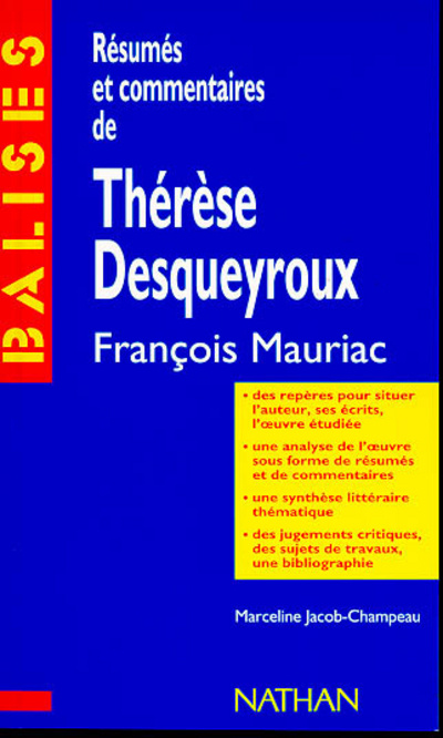 Книга THERESE DESQUEYROUX MARCELINE JACOB-CHAMPEAUX