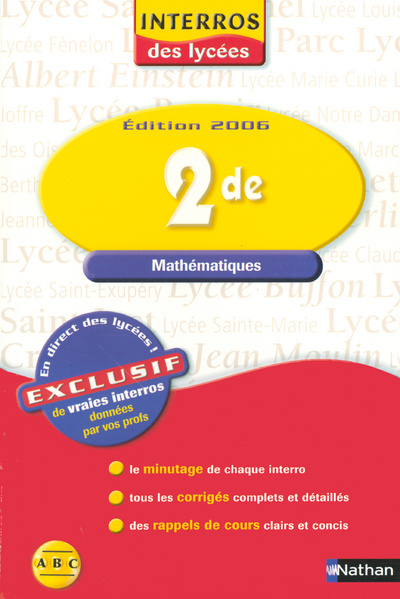 Knjiga INTERROS LYCEE MATHS 2DE Erik de Brauwere
