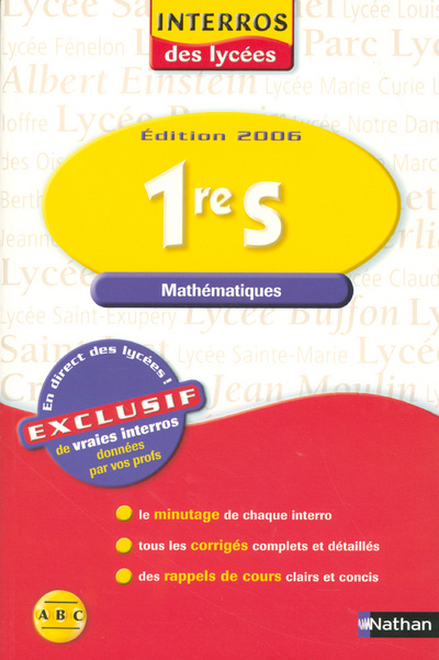 Boek INTERROS LYCEE MATHS 1ERE S 06 Bénédicte Buraux-Bourgeois