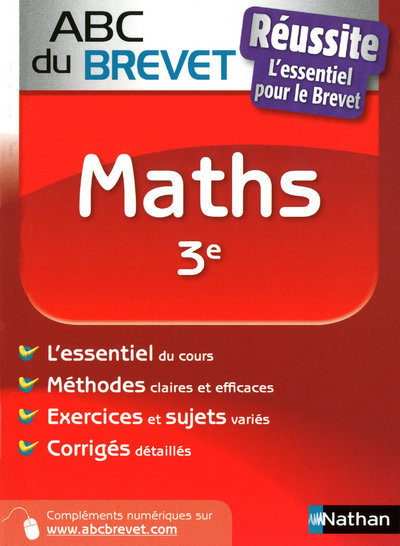 Knjiga ABC BREVET REUSSITE MATHS 3E N306 Carole Feugère