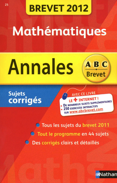 Kniha ANNALES BREVET 2012 MATHS COR Carole Feugère