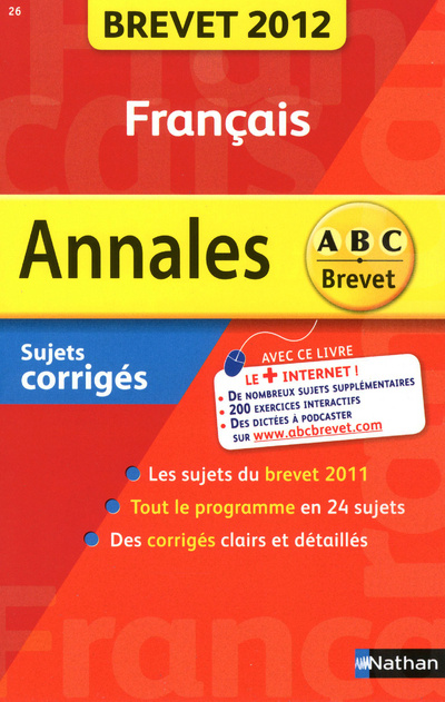 Livro ANNALES BREVET 2012 FRANCAIS Céline Mimouni