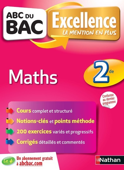 Knjiga Abc du BAC Excellence maths 2de Christian Lixi