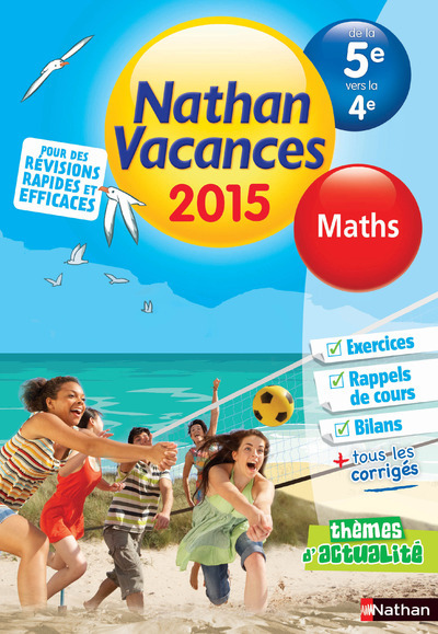Livro Cahier de vacances 2015 Maths de la 5e vers la 4e Jean-Paul Louis