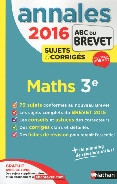 Kniha Annales Brevet 2016 mathématique 3ème - Sujets et corrigés Carole Feugère
