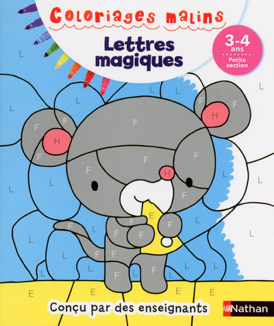 Carte Lettres magiques PS 3/4 ans - Coloriages malins Stéphanie Grison