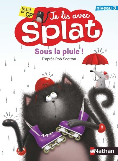 Carte Je lis avec Splat : Sous la pluie Rob Scotton