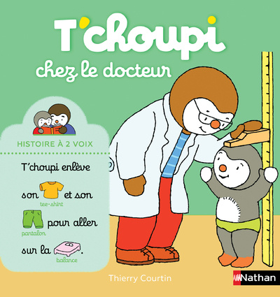 Książka T'choupi chez le docteur Thierry Courtin