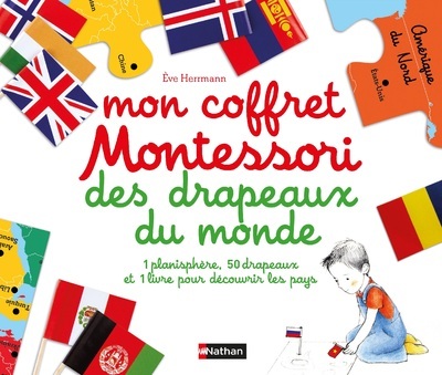 Carte Mon coffret Montessori des drapeaux du monde Ève Herrmann