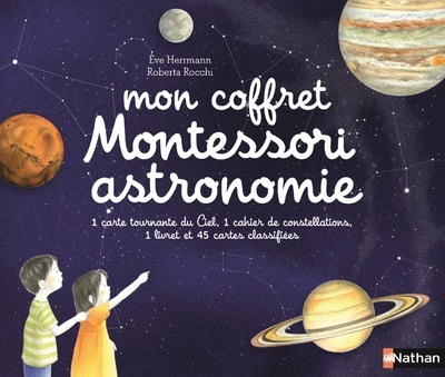 Carte Mon coffret Montessori astronomie Ève Herrmann