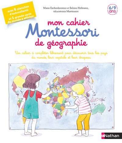 Carte Mon cahier Montessori de géographie Marie Eschenbrenner