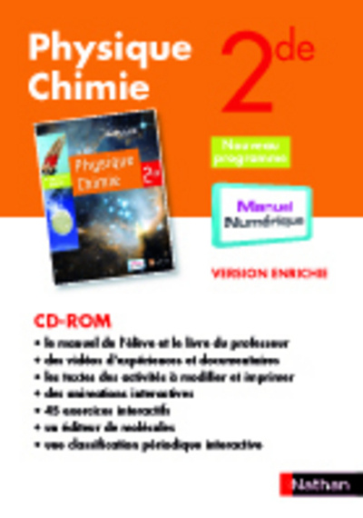 Digital CD-ROM PHYSIQUE-CHIMIE 2E MN TNA Claire Ameline