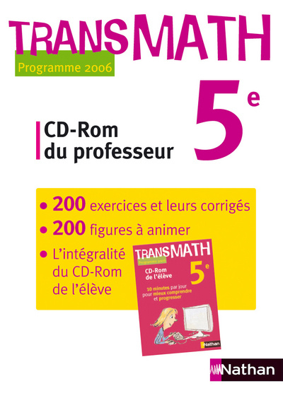 Digitalno TRANSMATH 5E CD-ROM DU PROFESSEUR 2006 Philippe Séres
