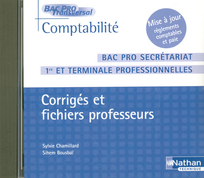 Boek COMPTABILITE BAC PRO SECRETARIAT CD ROM 1RE ET TERMINALE PROFESSIONNELLES CORRIGES ET FICHIERS PROF Sylvie Chamillard