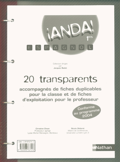 Buch ANDA 1E CLASSEUR TRANSPARENT Jacques Badet