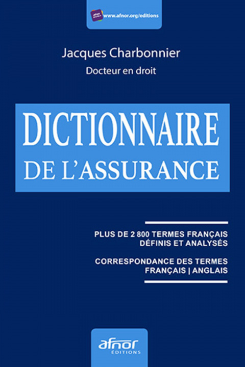 Kniha Le dictionnaire de l'assurance Charbonnier