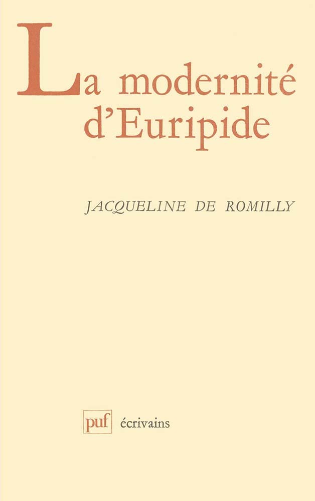 Boek La modernité d'Euripide Romilly