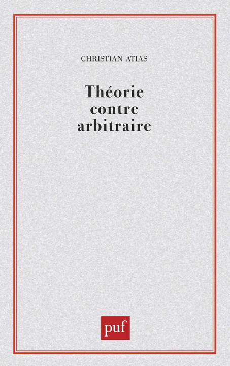 Книга Théorie contre arbitraire Atias