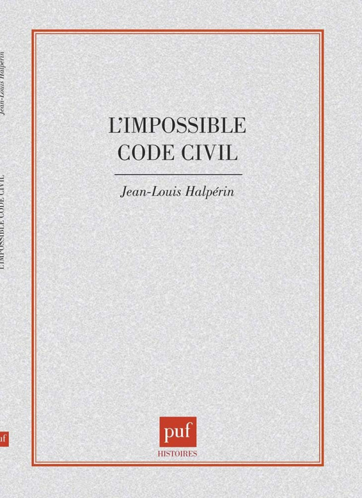 Kniha L'impossible code civil Halpérin