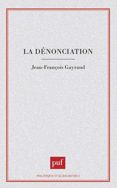 Book La dénonciation Gayraud
