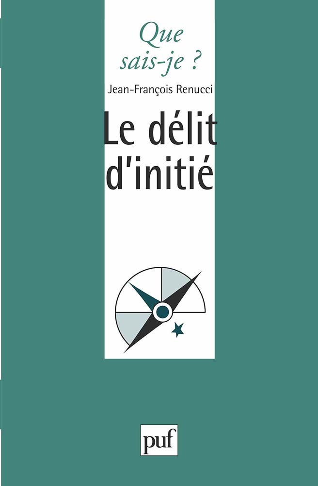 Kniha Le délit d'initié Renucci