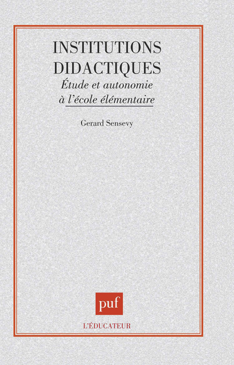 Buch institutions didactiques Sensevy