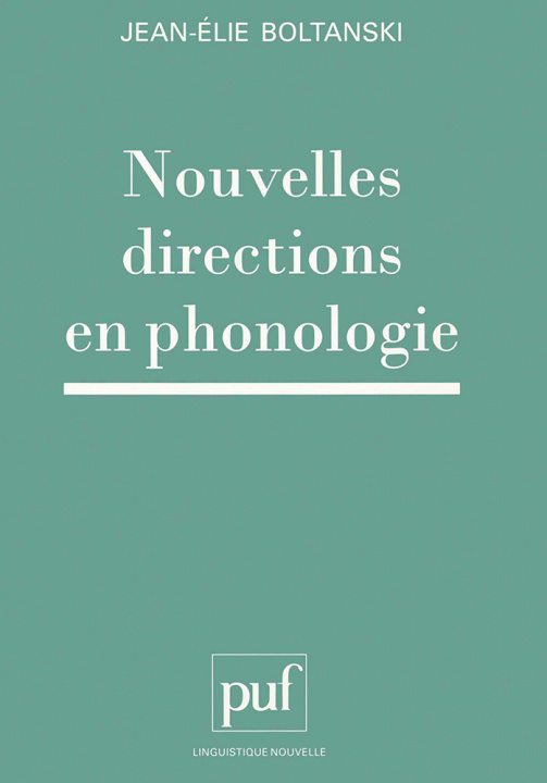 Книга Nouvelles directions en phonologie Boltanski