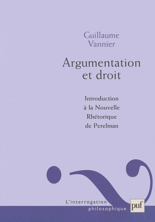 Książka Argumentation et droit Vannier